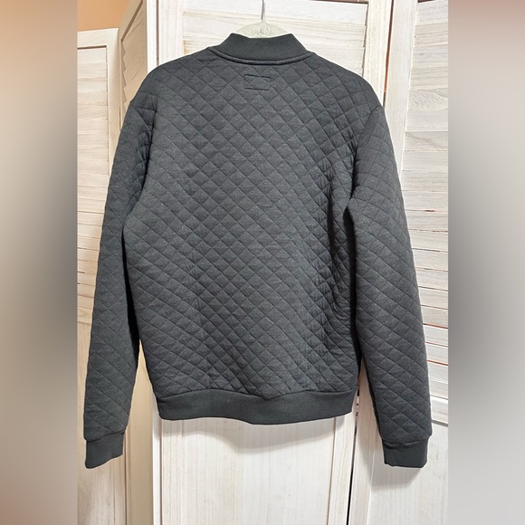 Marine Layer Corbet Quilted Bomber Charcoal Heather - Picture 2 of 4